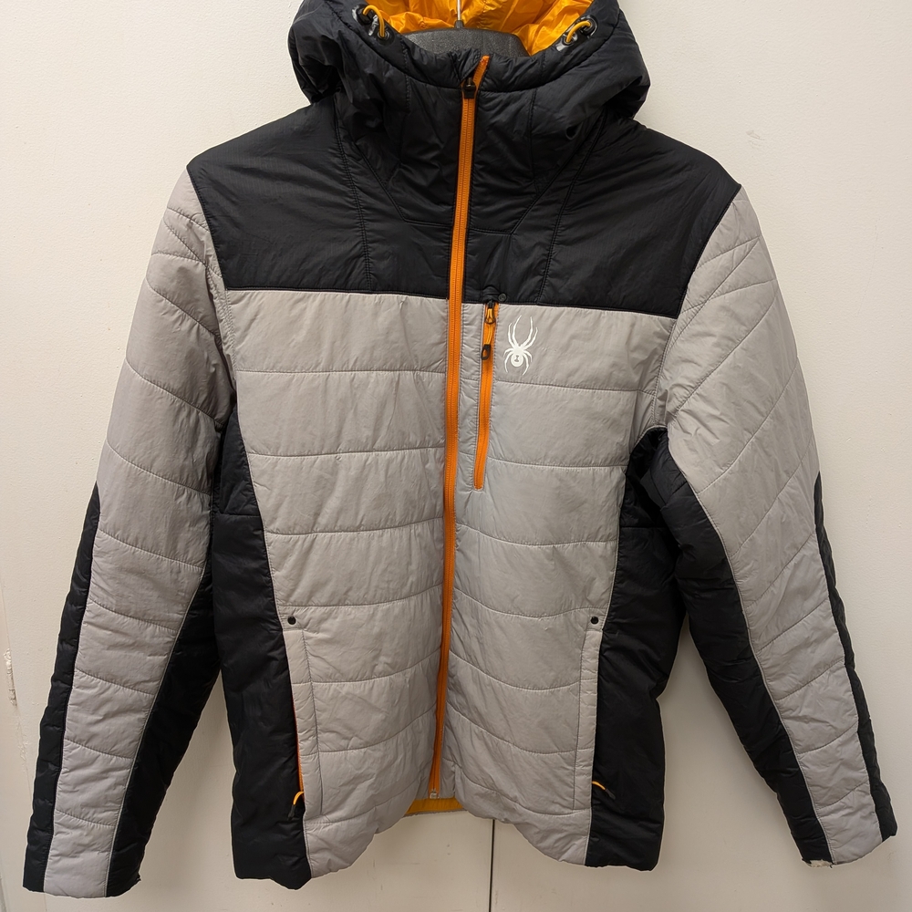Spyder Men's Performance Jacket in Black, Gray, and Orange